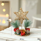 christmas-candlestick-golden-wrought-iron-window-decoration