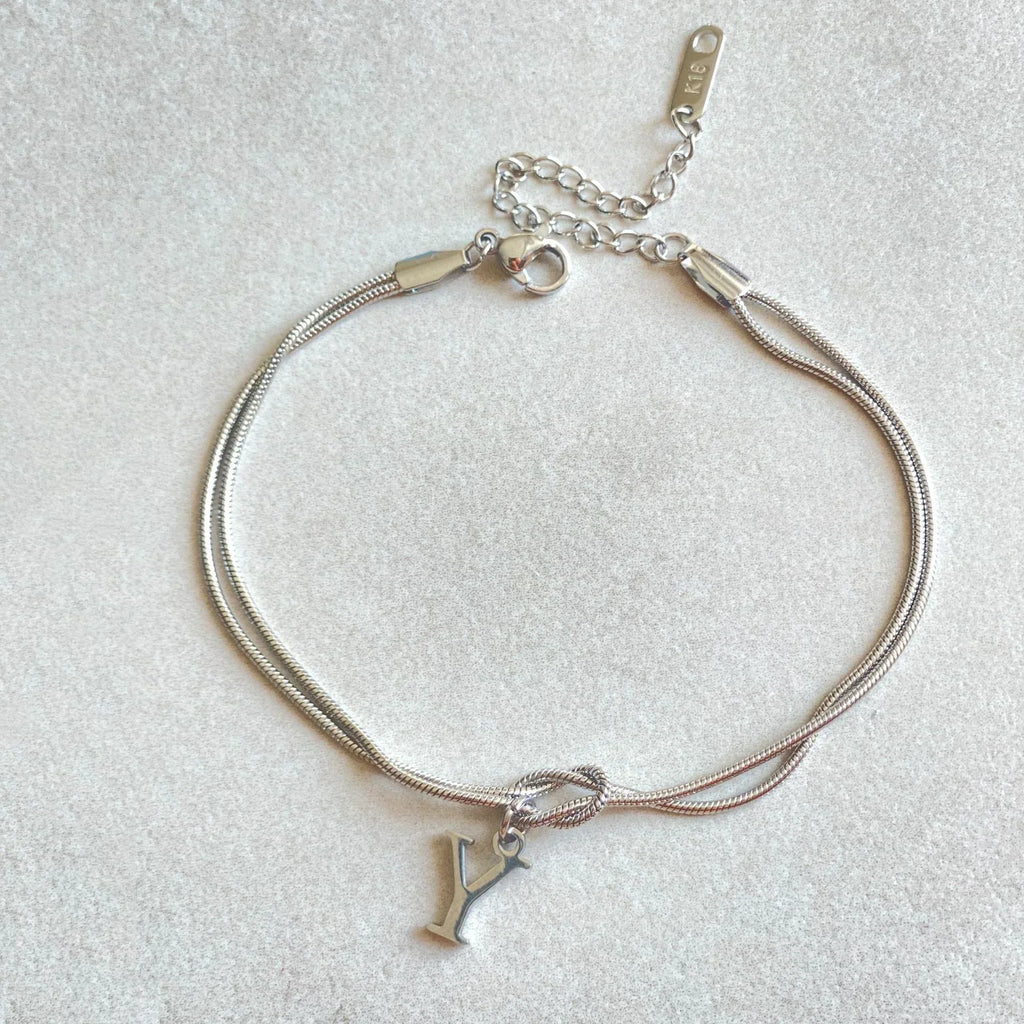 stainless-steel-26-letter-pendant-bracelet - Viexta