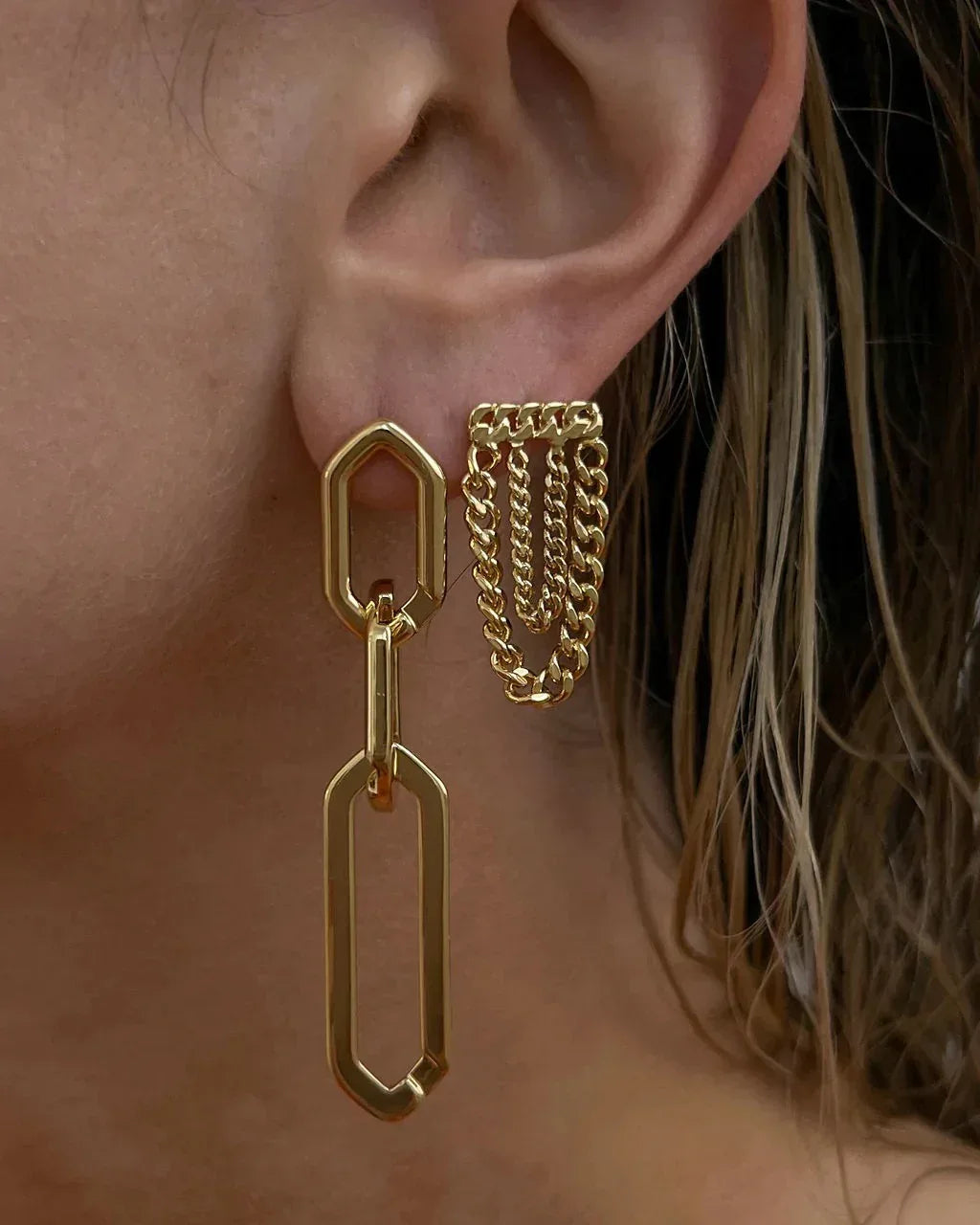 Titanium Steel Tassel Earrings - Viexta