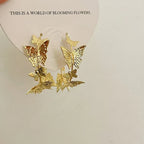 Retro Hong Kong Golden Versatile Earrings - Viexta