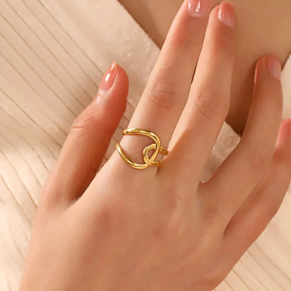 Stainless Steel Heart-shaped Ring - Viexta