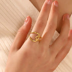 Stainless Steel Heart-shaped Ring - Viexta