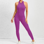 Zippered Yoga Fitness Jumpsuit Shapewear