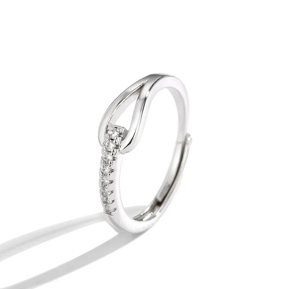 925-diamond-embedded-luberts-tears-open-ring - Viexta