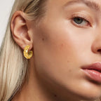 diamond-set-stainless-steel-earrings - Viexta