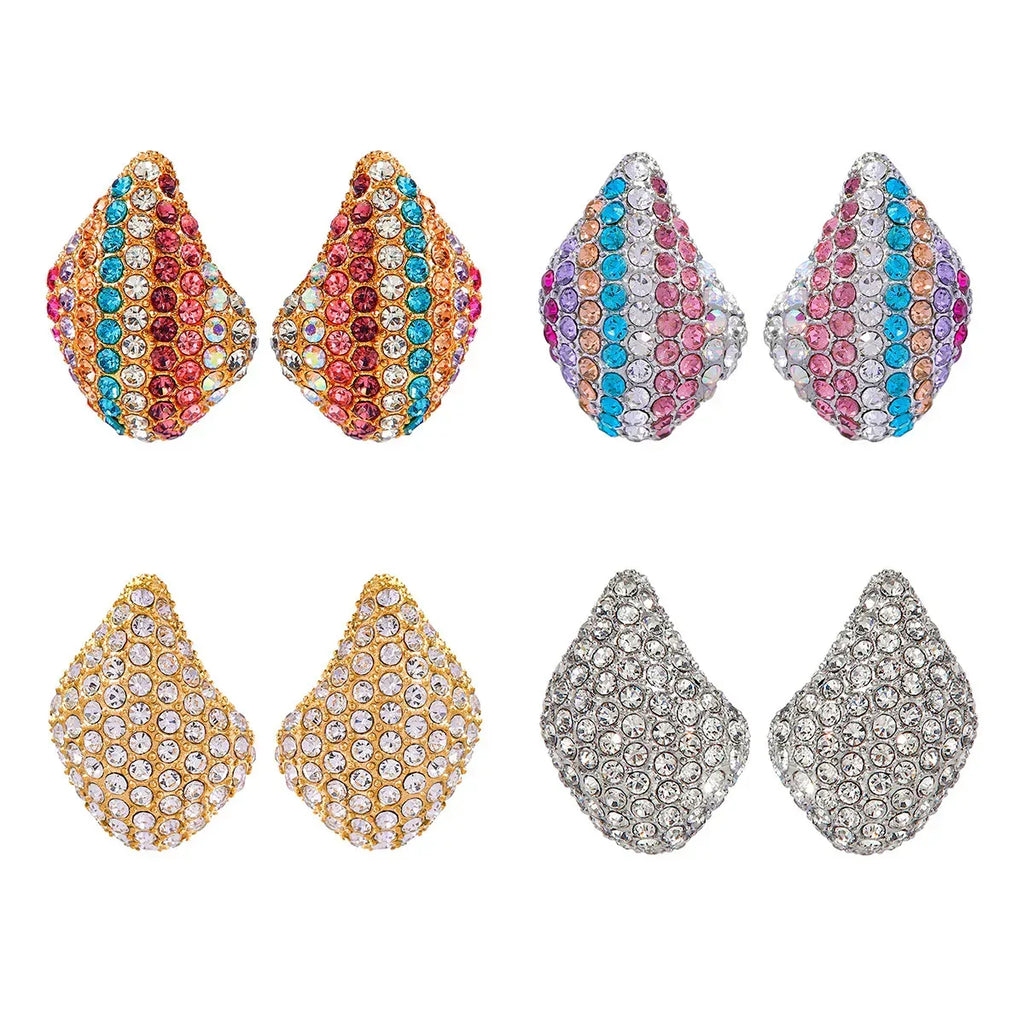 18k-gold-stainless-steel-white-diamond-bean-water-drop-earrings - Viexta