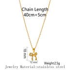 Rhinestone Bowknot Pendant Necklace