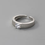 Korean-style Minimalist Zircon Ring