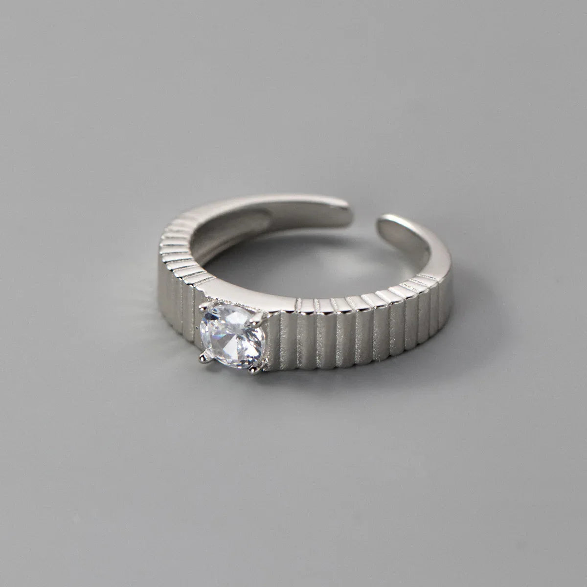 Korean-style Minimalist Zircon Ring