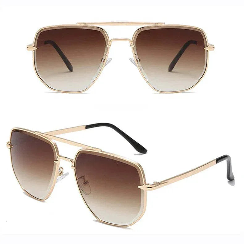 double-bridge-gradient-cut-sunglasses - Viexta