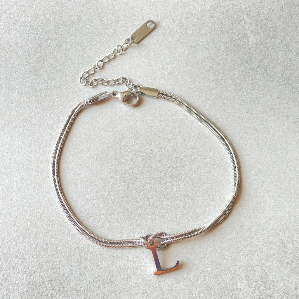 stainless-steel-26-letter-pendant-bracelet - Viexta