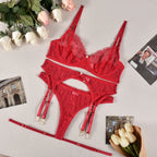 see-through-pearl-decorative-lingerie-4-piece-set - Viexta
