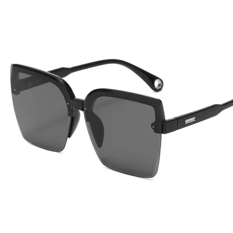 fashion-large-square-rimless-sunglasses - Viexta