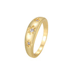 Six-pointed Star Zircon Ring