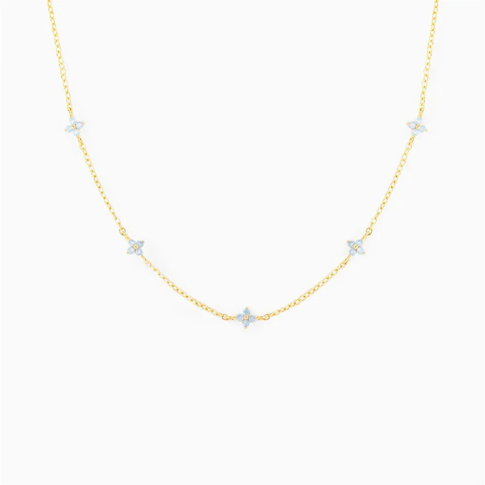 blue-flower-necklace - Viexta