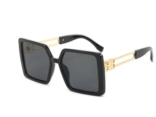 Large Frame Sunglasses With Metal Legs - Viexta