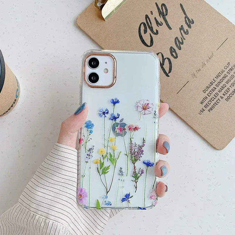 Fresh Flowers And Grass iPhone Case - Viexta
