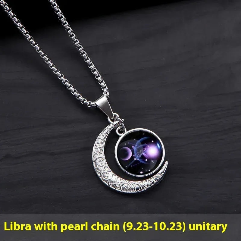 12-constellation-moon-star-glowing-necklace - Viexta