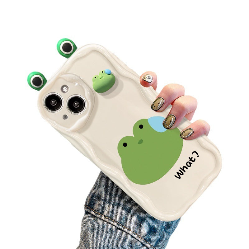 Funny Three-dimensional Frog Silicone iPhone Case