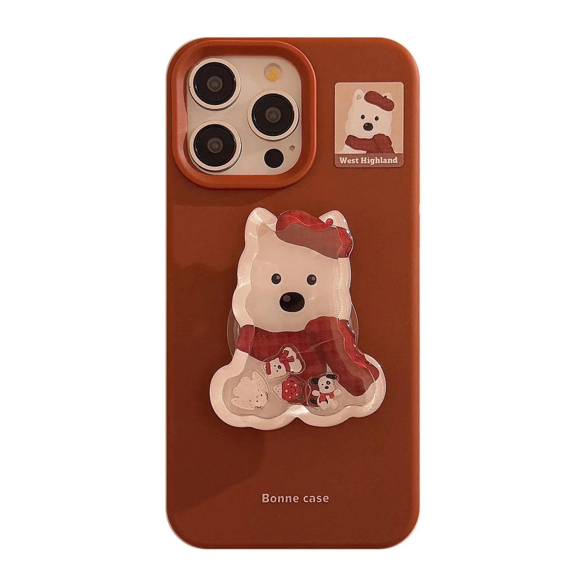 Cartoon Animal Shaker Stand iPhone Case In Silicone - Viexta