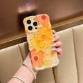 Twist-edge Blue Light Oil Painting Flower High-end iPhone Case - Viexta