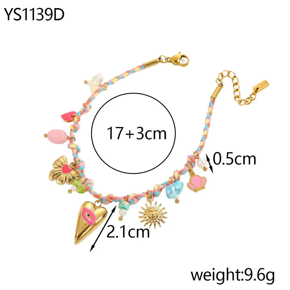 Color Braid Rope Pendant High-grade Bracelet - Viexta
