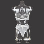 see-through-pearl-decorative-lingerie-4-piece-set - Viexta