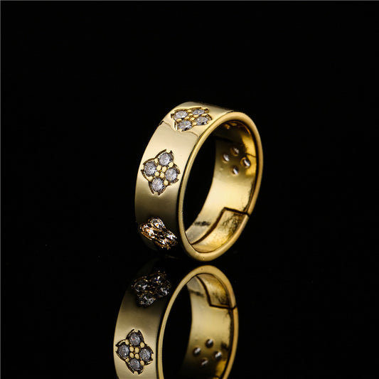 Brass Micro-gold Plated Floral