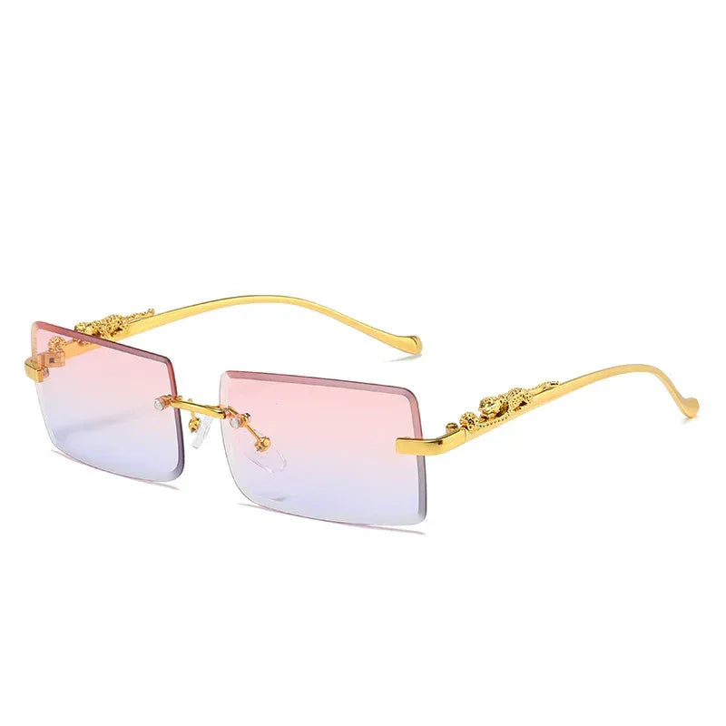 square-frameless-trimming-sunglasses - Viexta