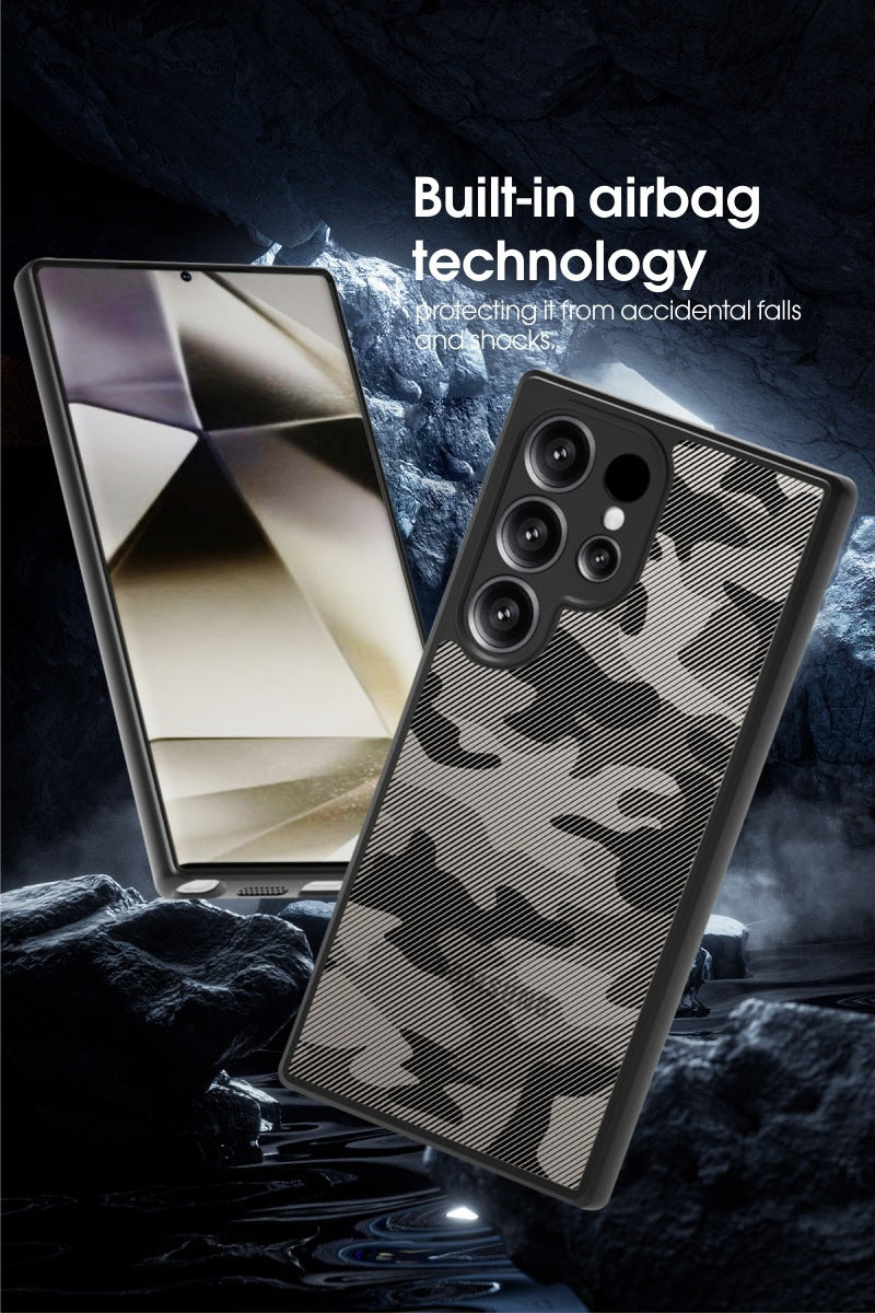 Camouflage Transparent Phone Case for Samsung S24 Ultra