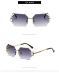 Frameless Trimming Polygon Sunglasses - Viexta