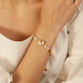 Five-pointed Star Stainless Steel Heartbeat Pearl Bracelet - Viexta