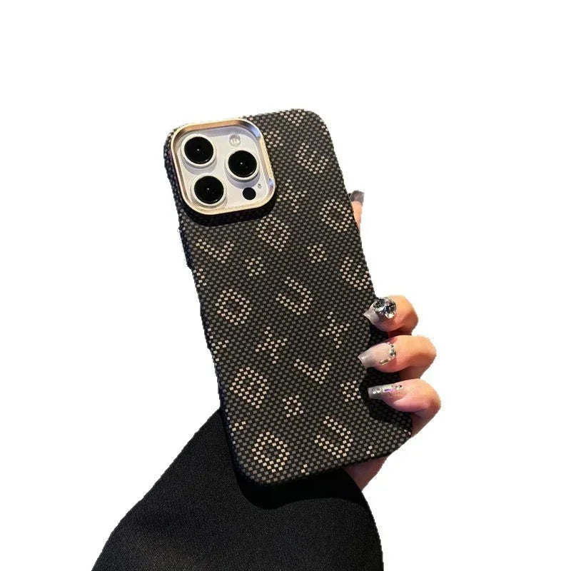 Luminous Carbon Fiber Grain Magnetic iPhone Case - Viexta
