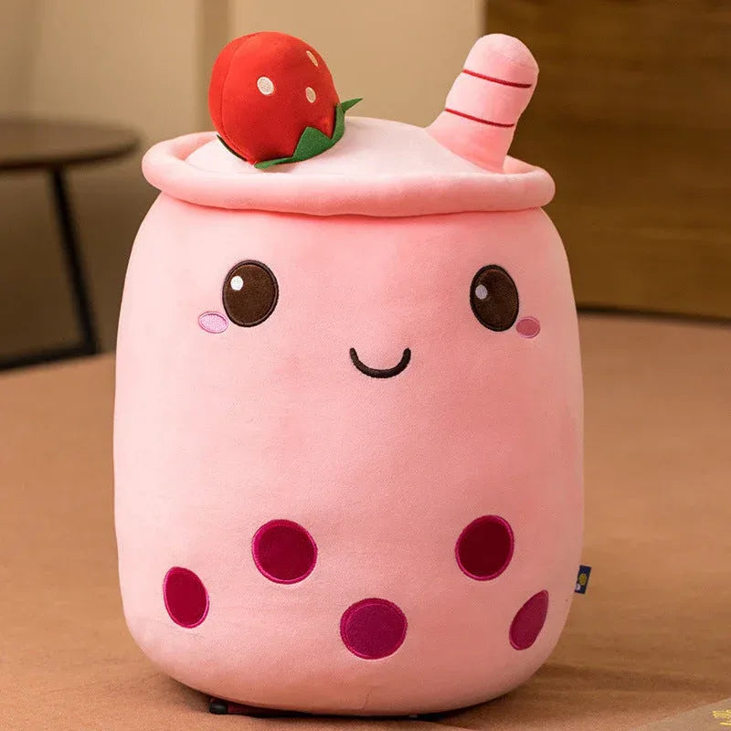 Milk Tea Cup Fruit Strawberry Matcha Plush - Viexta