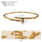Light Luxury Zircon Fashion Open Cuff Bangle