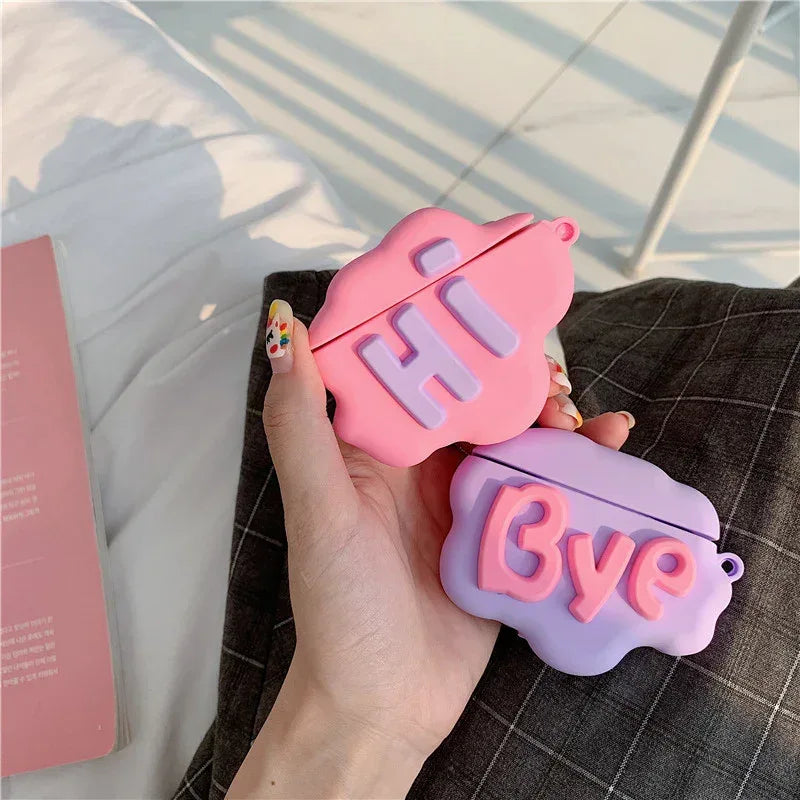 HI BYE Cloud 3D IPHONE AirPods Case - Viexta