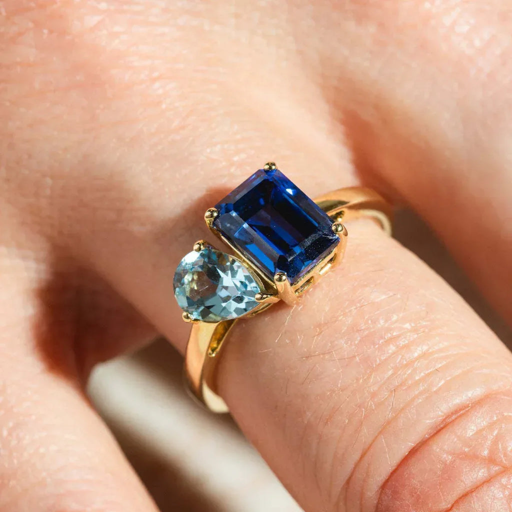 18k Multi-Color Zircon Ring - Viexta