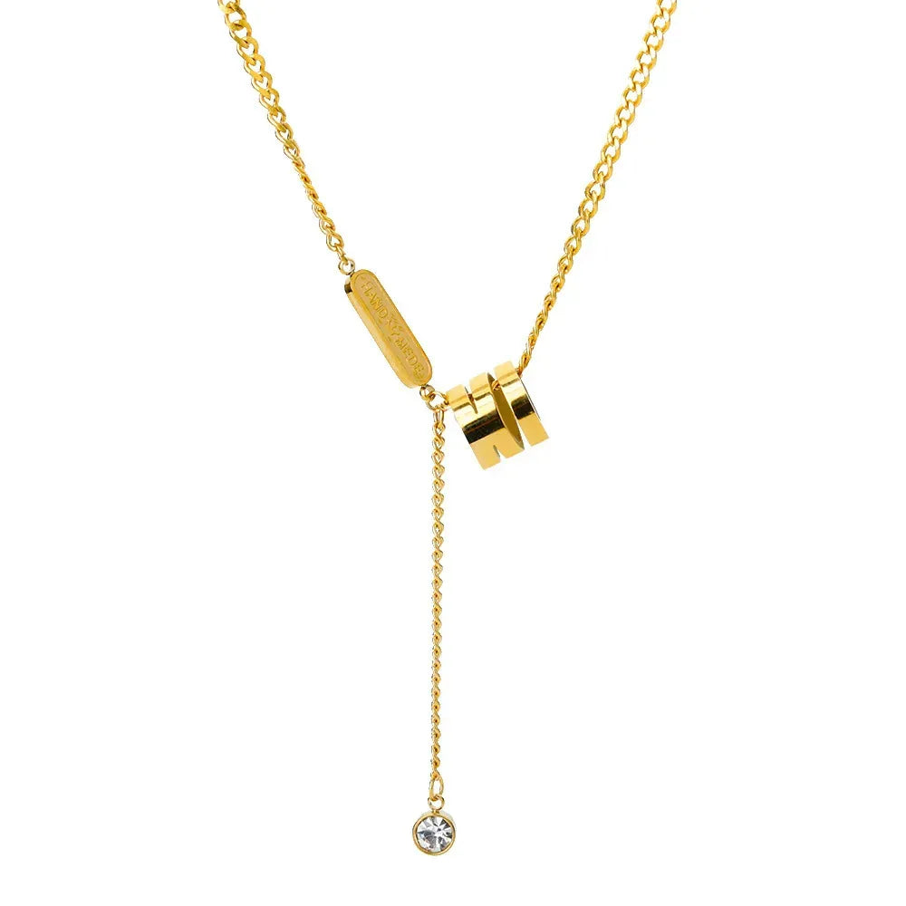 Heart Shaped Titanium Steel Necklace - Viexta