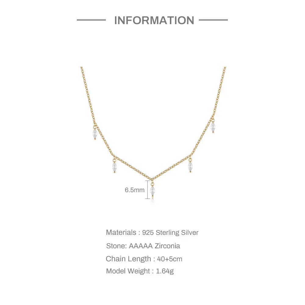 Twin Horse Eye Clavicle Necklace - Viexta