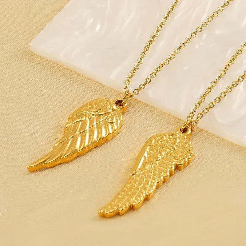 Rose Wings Titanium Steel Necklace - Viexta