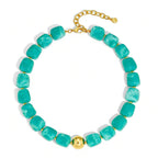 Bohemian-style Multicolor Resin Bead Necklace