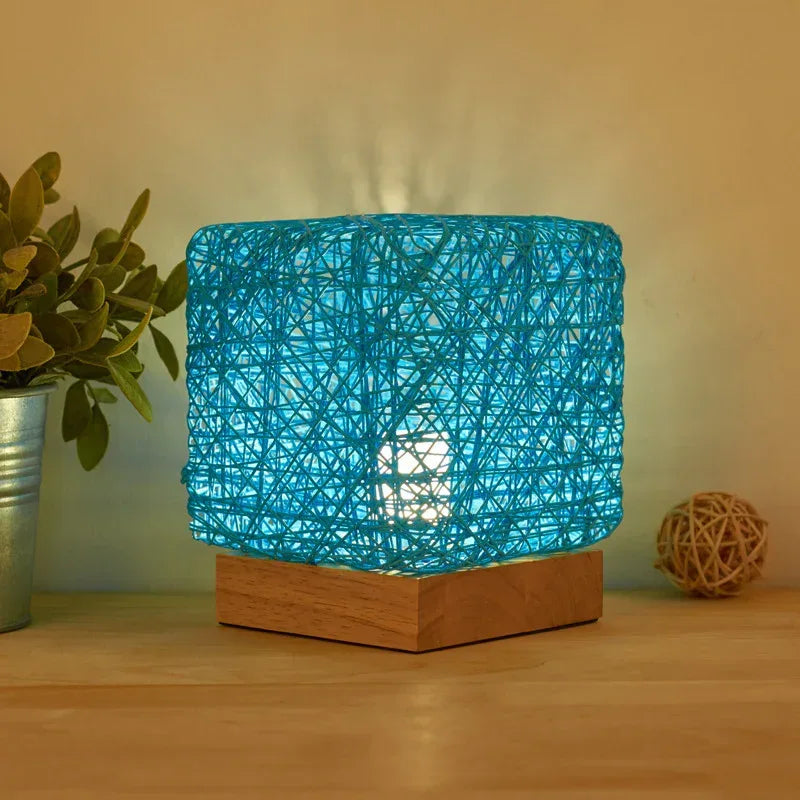 Hand-Knit Dimmable Square LED Desk Lights - Viexta