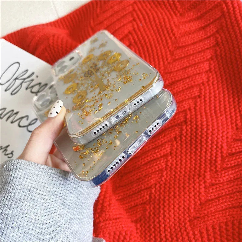 Phone Shell Transparent Glue Drip iPhone case - Viexta