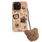 3D Cookie Bear iPhone Case In Leather Style - Viexta