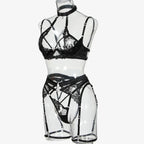 love-drill-buckle-cutout-embroidered-lingerie-suit - Viexta