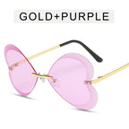 Retro Trend Love Metal Sunglasses