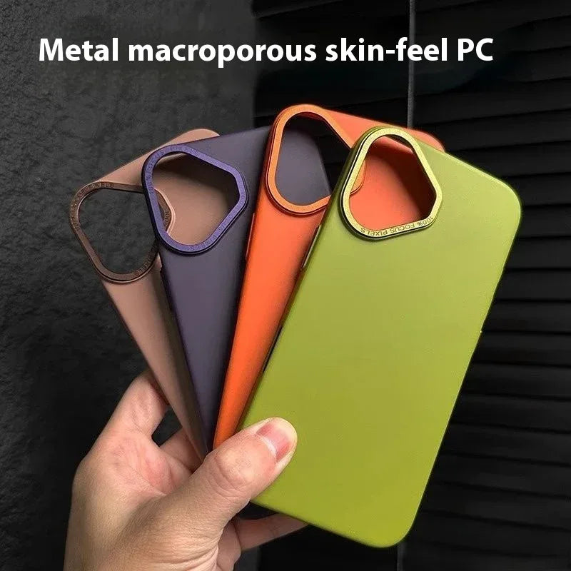 metal-large-hole-ultra-thin-frosted-iphone-case - Viexta