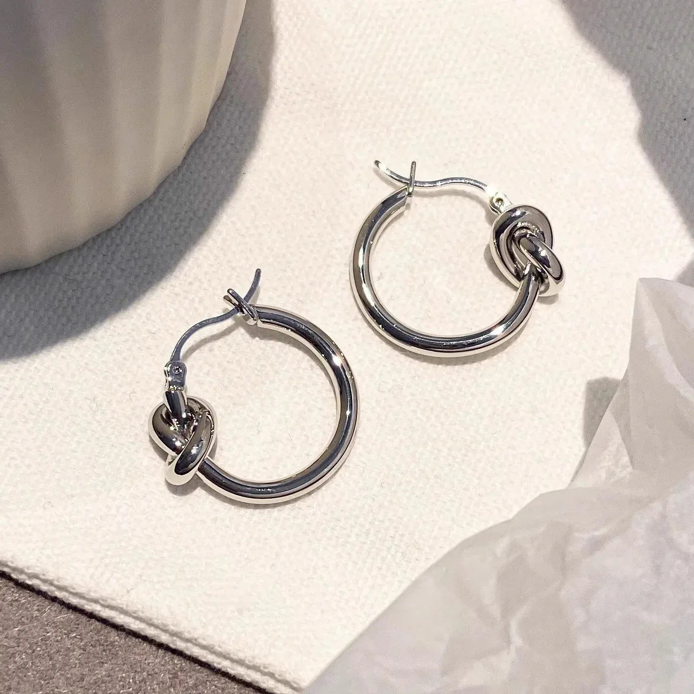 Geometric Knot Bracelet Niche Ear Ring - Viexta