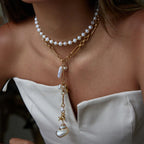 Stainless Steel Conch Long Necklace - Viexta