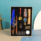 Vintage Feather pen & mirror gift hamper - Viexta